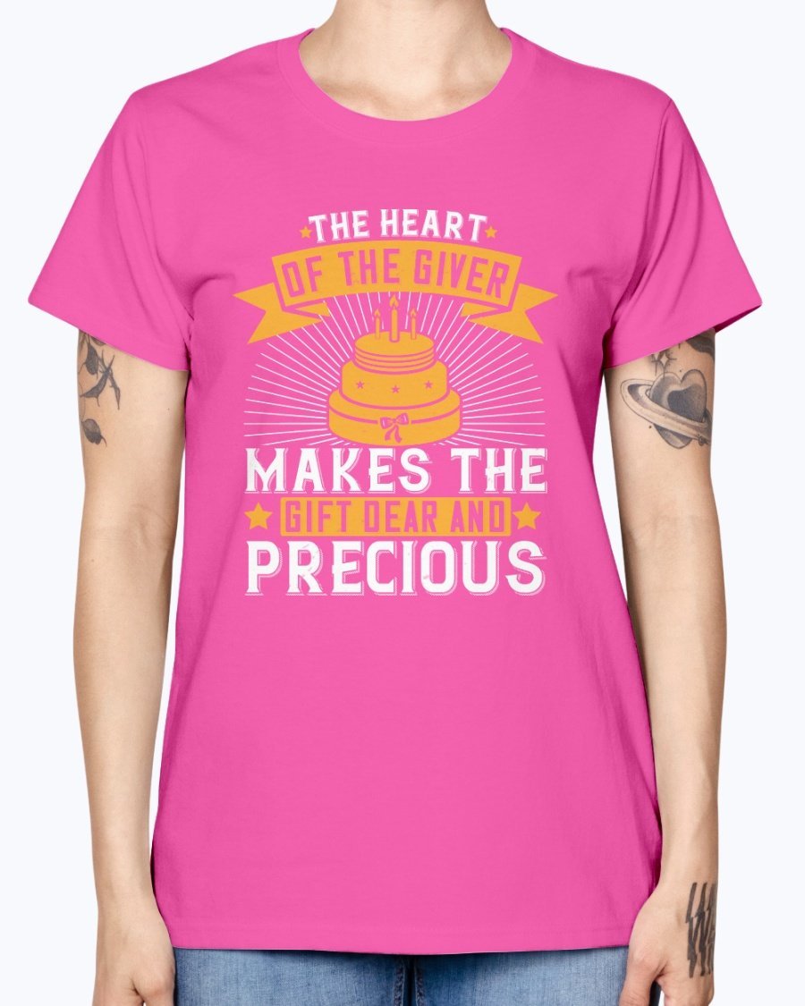 Missy T-Shirt featuring a heartfelt birthday quote, made from soft preshrunk cotton with a feminine scoop neck and cap sleeves.