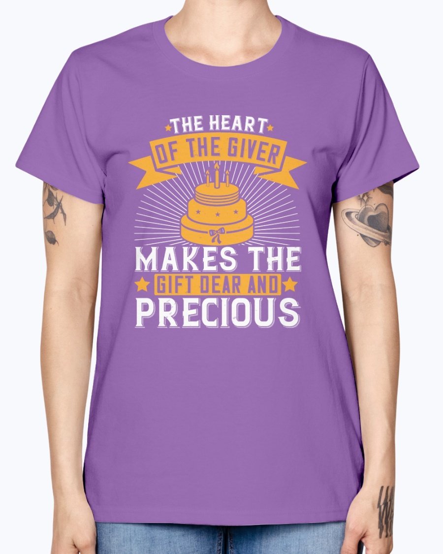 Missy T-Shirt featuring a heartfelt birthday quote, made from soft preshrunk cotton with a feminine scoop neck and cap sleeves.