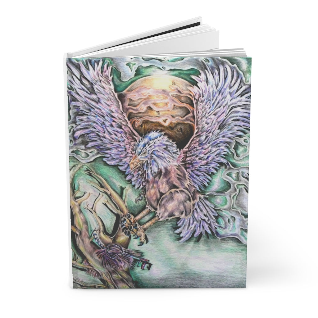 The Key Hardcover Journal Matte with customizable covers and lined pages, showcasing its elegant matte finish.