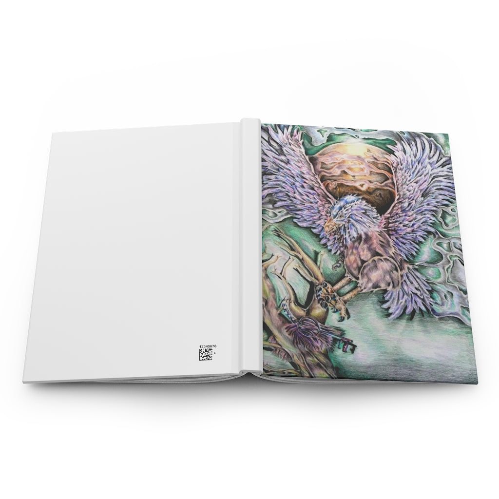 The Key Hardcover Journal Matte with customizable covers and lined pages, showcasing its elegant matte finish.