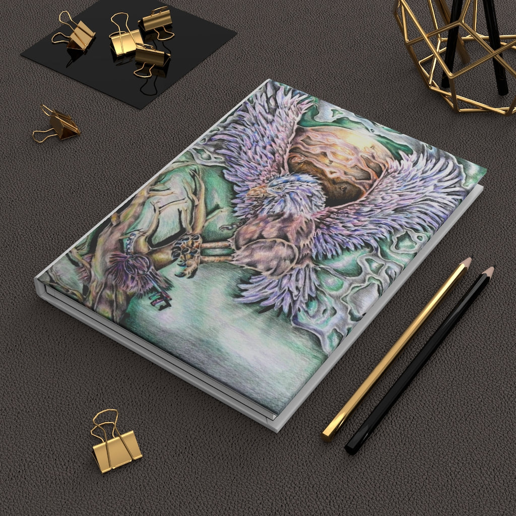 The Key Hardcover Journal Matte with customizable covers and lined pages, showcasing its elegant matte finish.