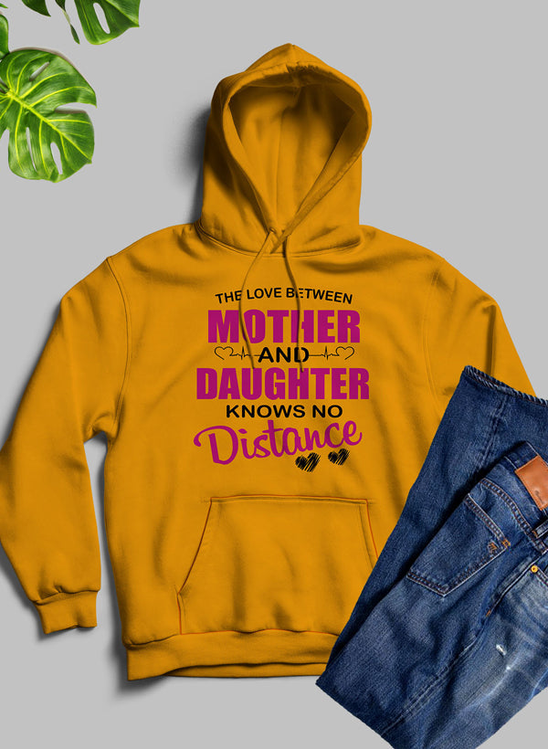 A cozy hoodie featuring a heartfelt design celebrating the bond between mother and daughter, made from soft fleece blend material.