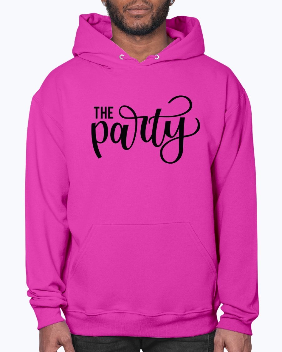 The Party Bridal and Wedding Hoodie in soft fleece, featuring a front pouch pocket and stylish design, perfect for brides and bridal parties.