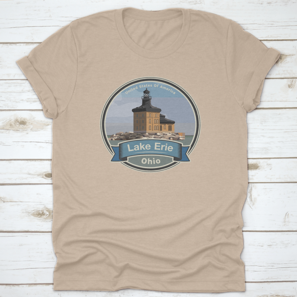 A comfortable T-shirt featuring the Toledo Harbor Lighthouse design, made from 100% cotton with a classic fit.