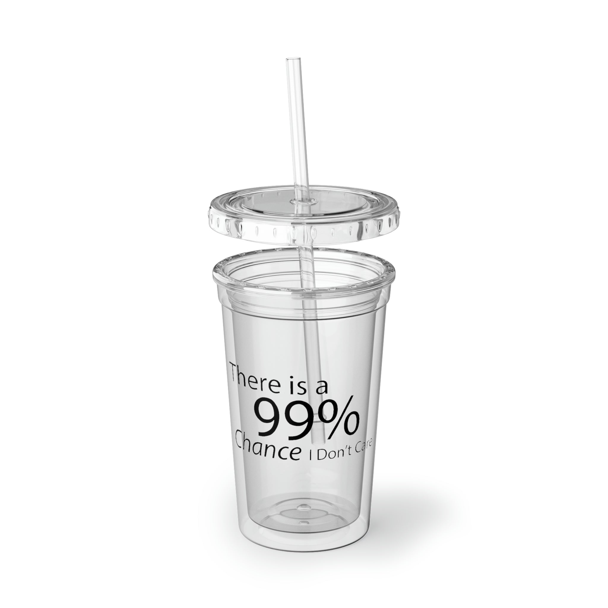 A stylish 32 oz Suave Acrylic Cup made of stainless steel with a black screw-on cap and a plastic straw, featuring customizable design options.