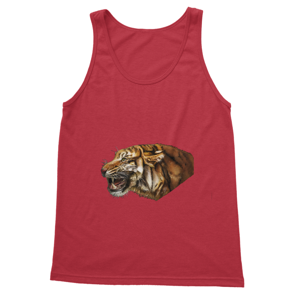 Tiger Classic Adult Vest Top in various colors, showcasing its unisex design and high-quality fabric.