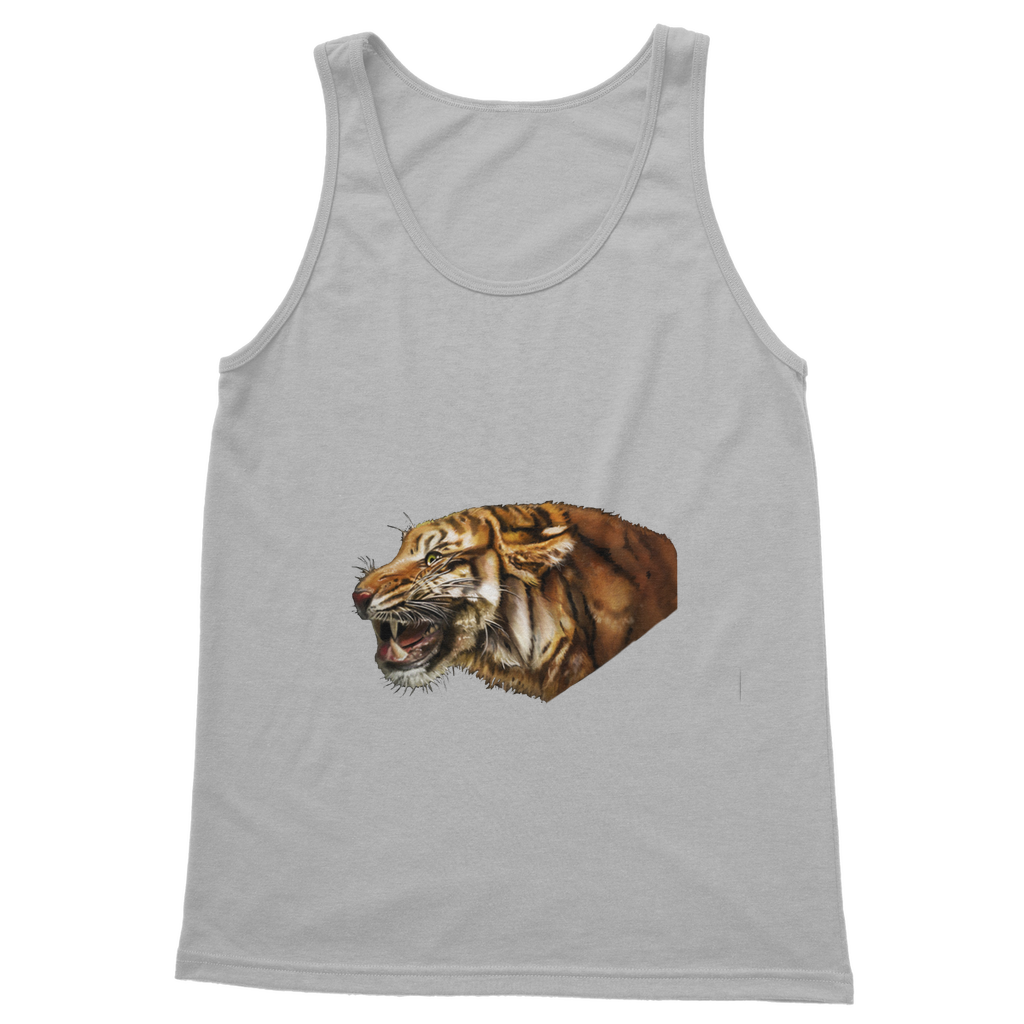 Tiger Classic Adult Vest Top in various colors, showcasing its unisex design and high-quality fabric.