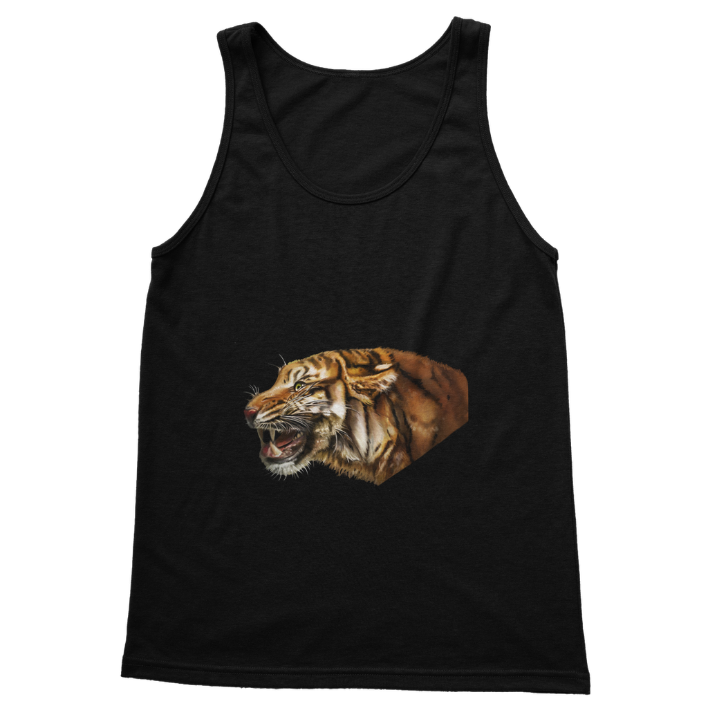 Tiger Classic Adult Vest Top in various colors, showcasing its unisex design and high-quality fabric.