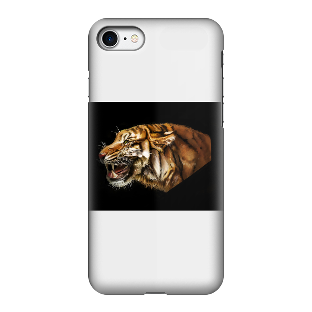 Tiger Fully Printed Tough Phone Case showcasing vibrant design and dual-layer protection.