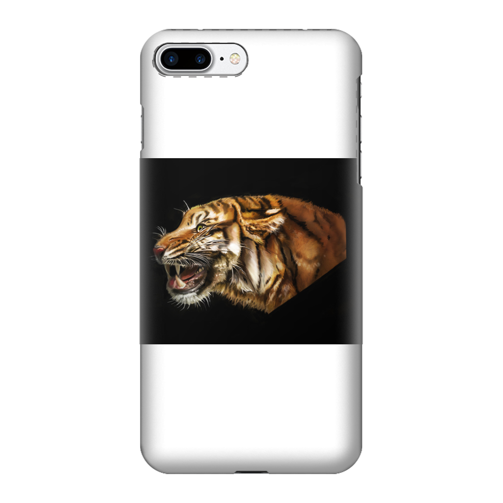 Tiger Fully Printed Tough Phone Case showcasing vibrant design and dual-layer protection.