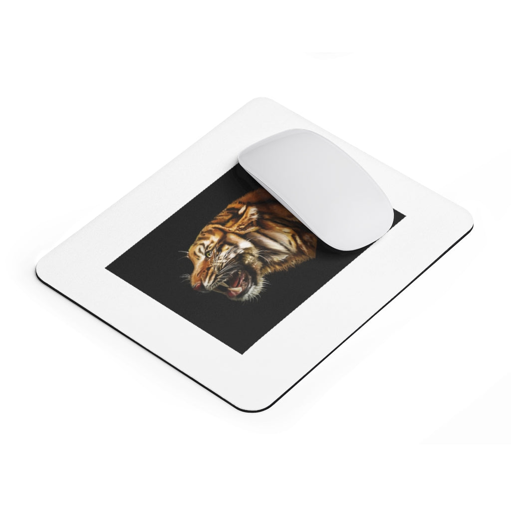 Tiger Mousepad featuring a vibrant tiger design on a durable Neoprene surface, perfect for enhancing any desk.