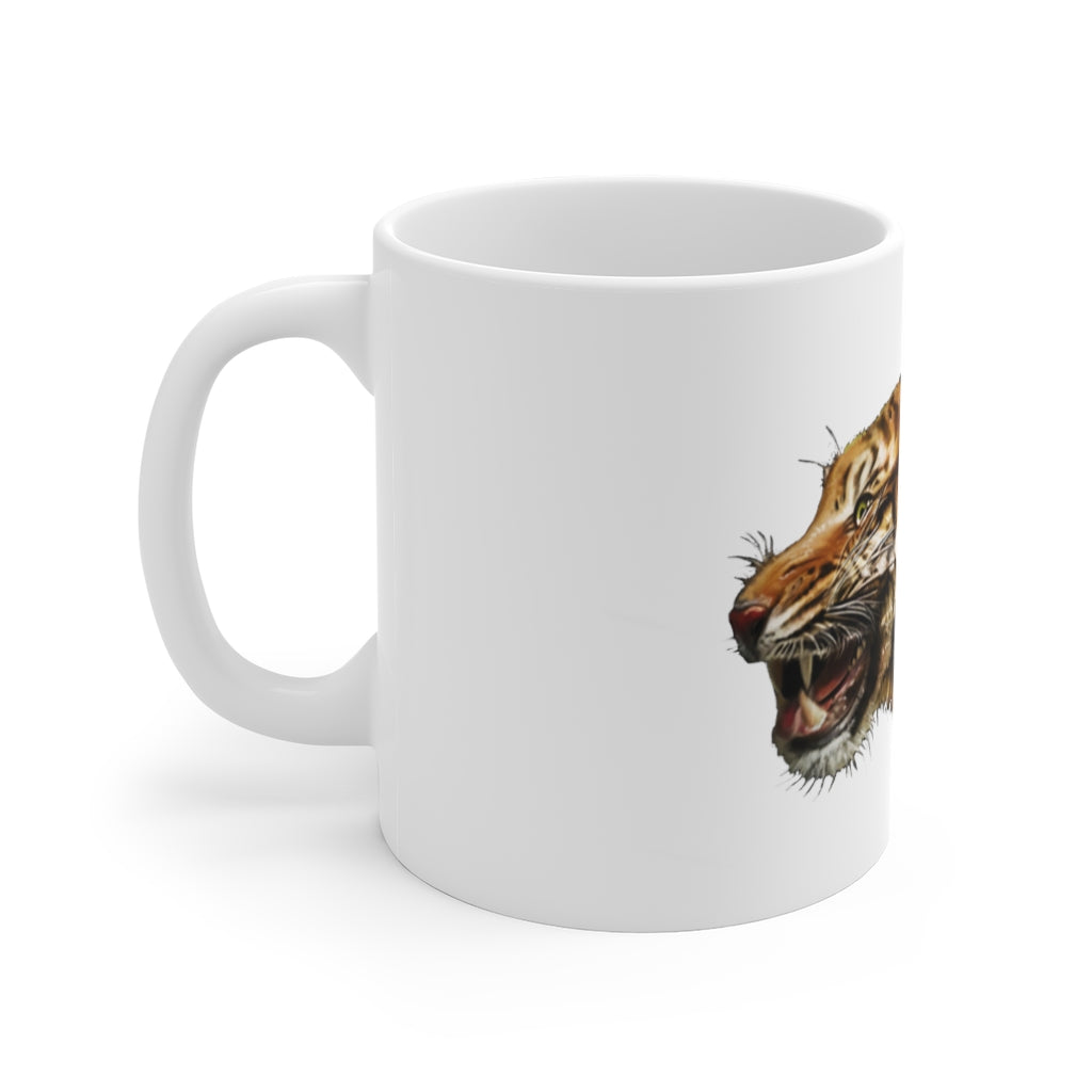 A stylish Tiger Mug - Small 11oz with a scratch-resistant finish and easy-grip handle, perfect for daily beverages.