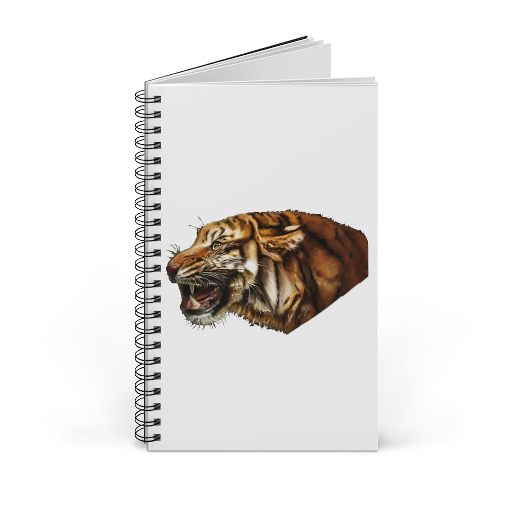 Tiger Spiral Journal featuring a stylish front cover, available in various styles including blank, dot grid, lined, and task manager formats.