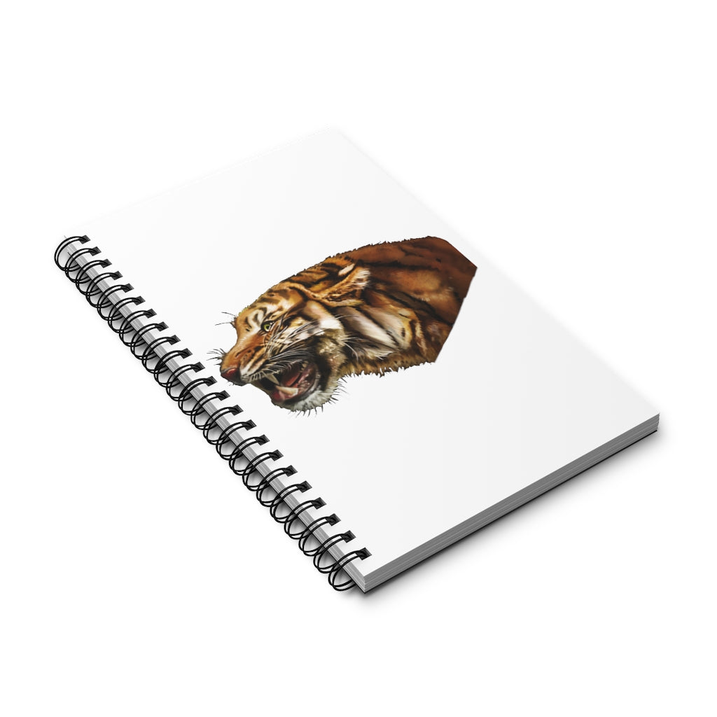 Tiger Spiral Journal featuring a stylish front cover, available in various styles including blank, dot grid, lined, and task manager formats.