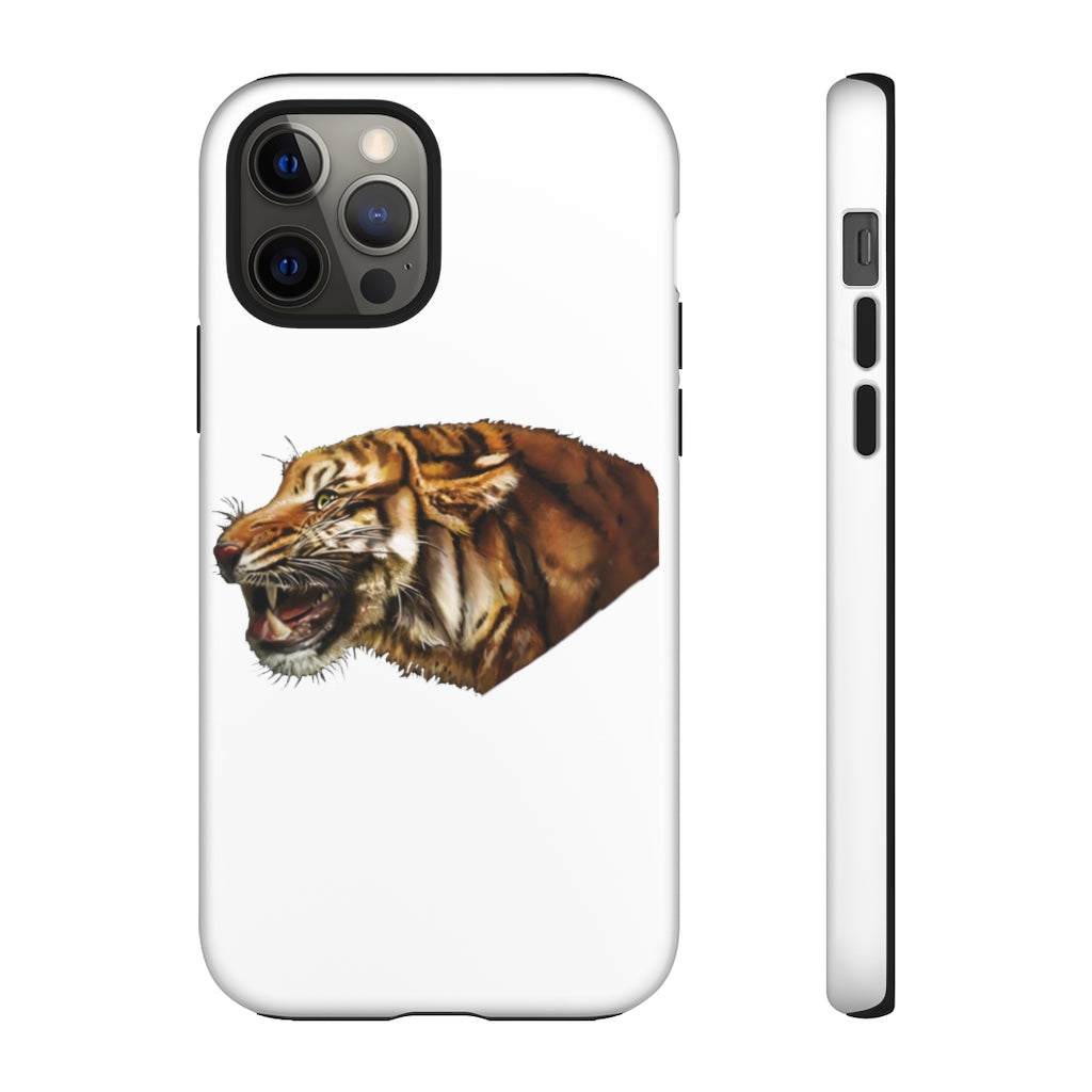 Tiger Tough Cases showcasing a dual-layer design with vibrant photographic prints, providing stylish protection for smartphones.