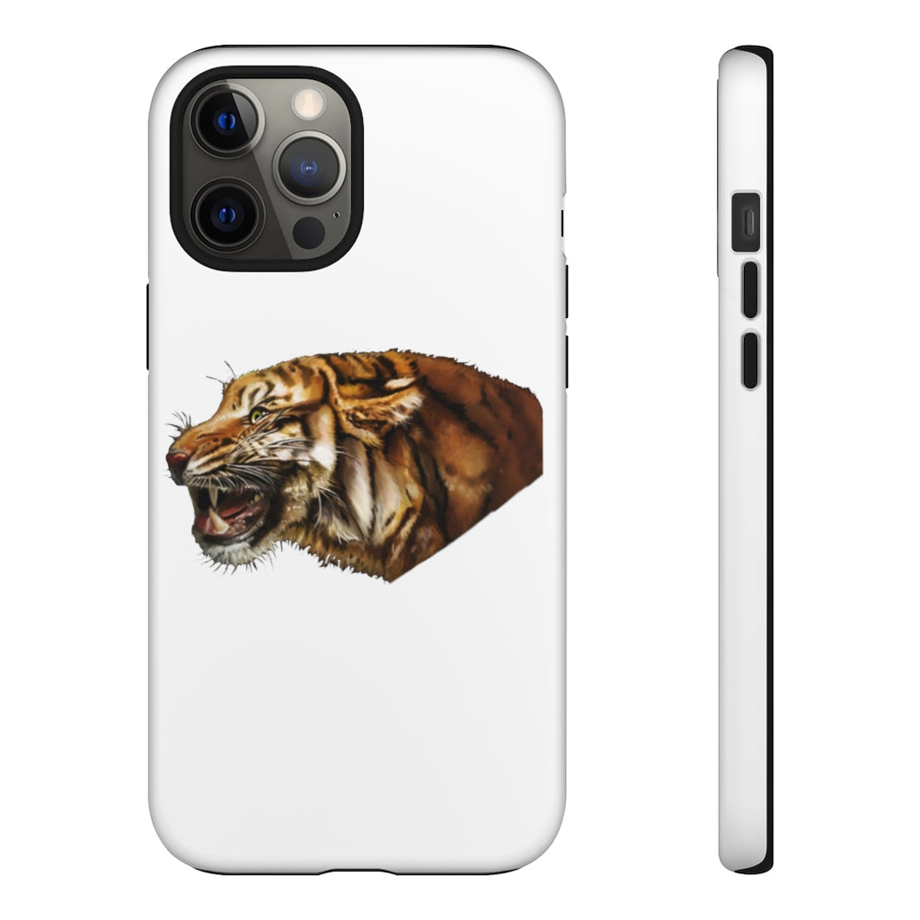 Tiger Tough Cases showcasing a dual-layer design with vibrant photographic prints, providing stylish protection for smartphones.