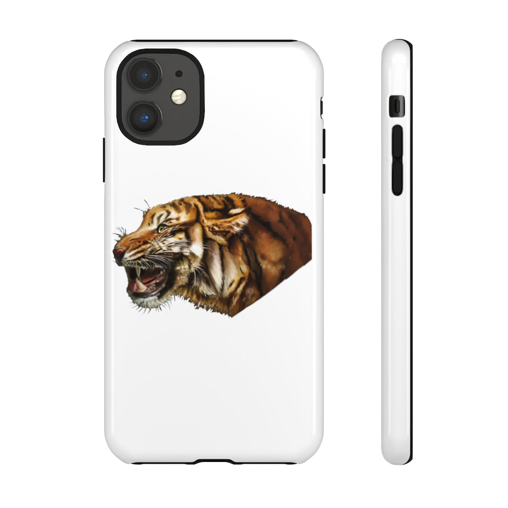 Tiger Tough Cases showcasing a dual-layer design with vibrant photographic prints, providing stylish protection for smartphones.