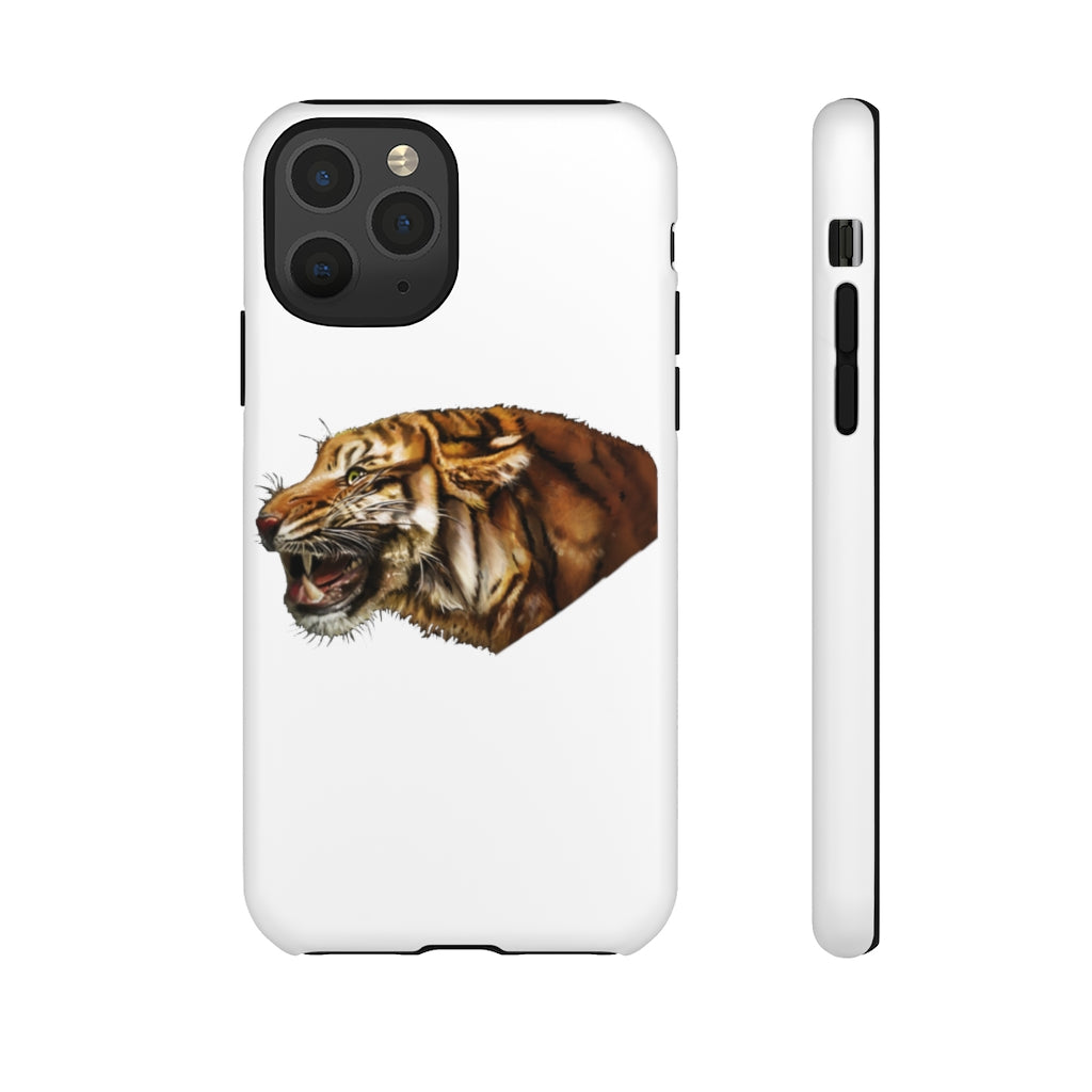 Tiger Tough Cases showcasing a dual-layer design with vibrant photographic prints, providing stylish protection for smartphones.