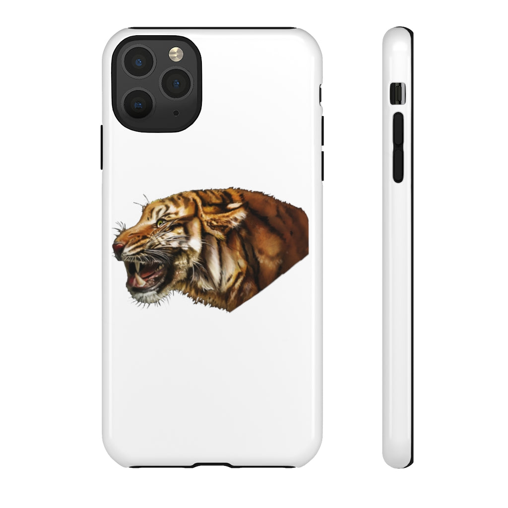 Tiger Tough Cases showcasing a dual-layer design with vibrant photographic prints, providing stylish protection for smartphones.