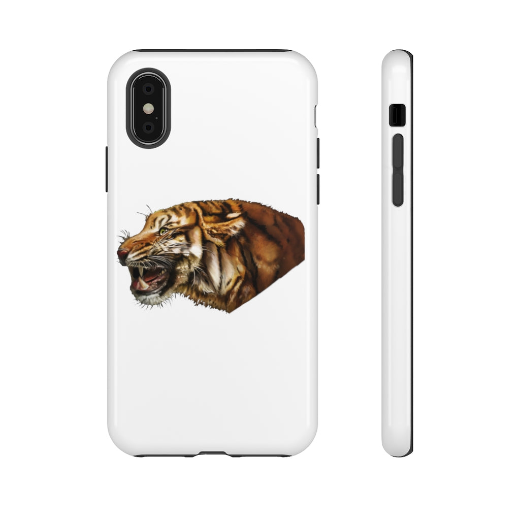 Tiger Tough Cases showcasing a dual-layer design with vibrant photographic prints, providing stylish protection for smartphones.