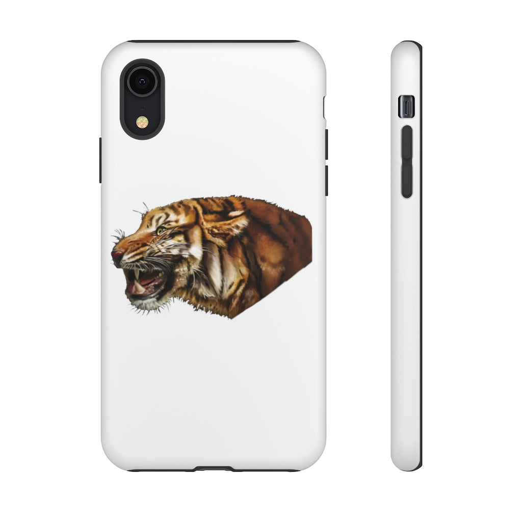 Tiger Tough Cases showcasing a dual-layer design with vibrant photographic prints, providing stylish protection for smartphones.