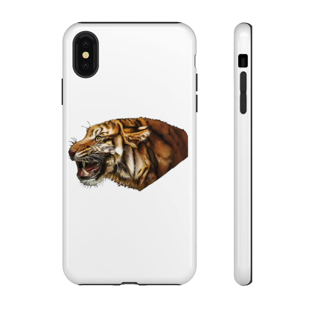 Tiger Tough Cases showcasing a dual-layer design with vibrant photographic prints, providing stylish protection for smartphones.