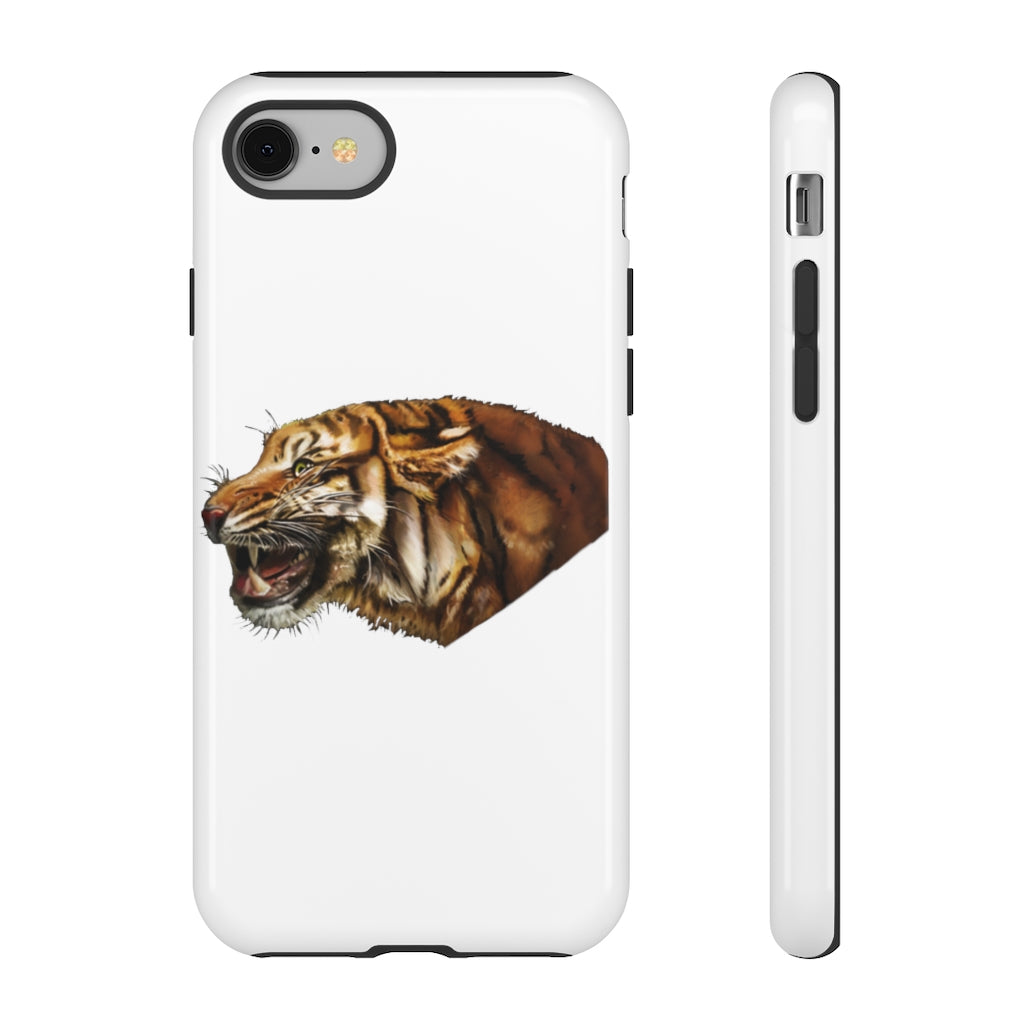 Tiger Tough Cases showcasing a dual-layer design with vibrant photographic prints, providing stylish protection for smartphones.