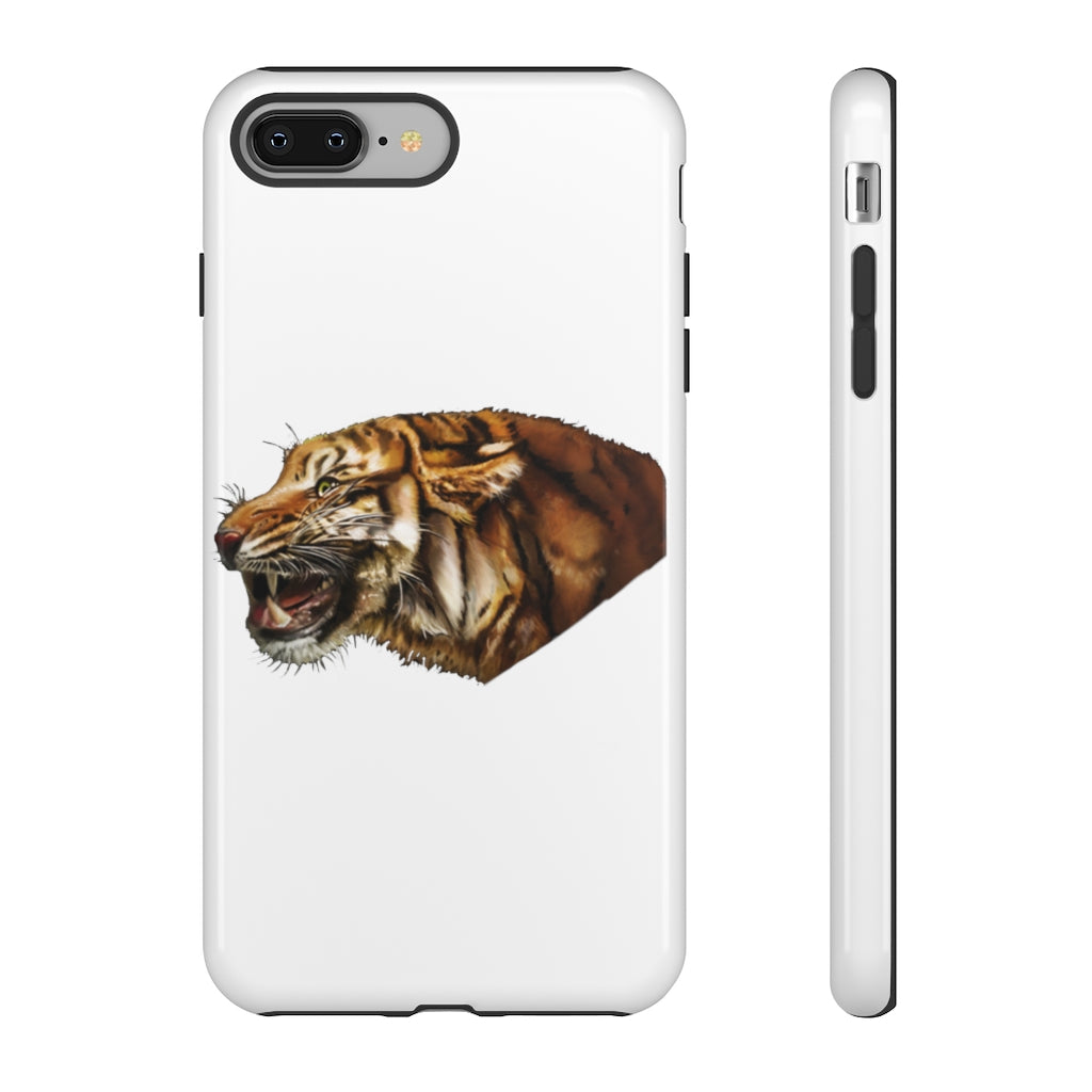 Tiger Tough Cases showcasing a dual-layer design with vibrant photographic prints, providing stylish protection for smartphones.