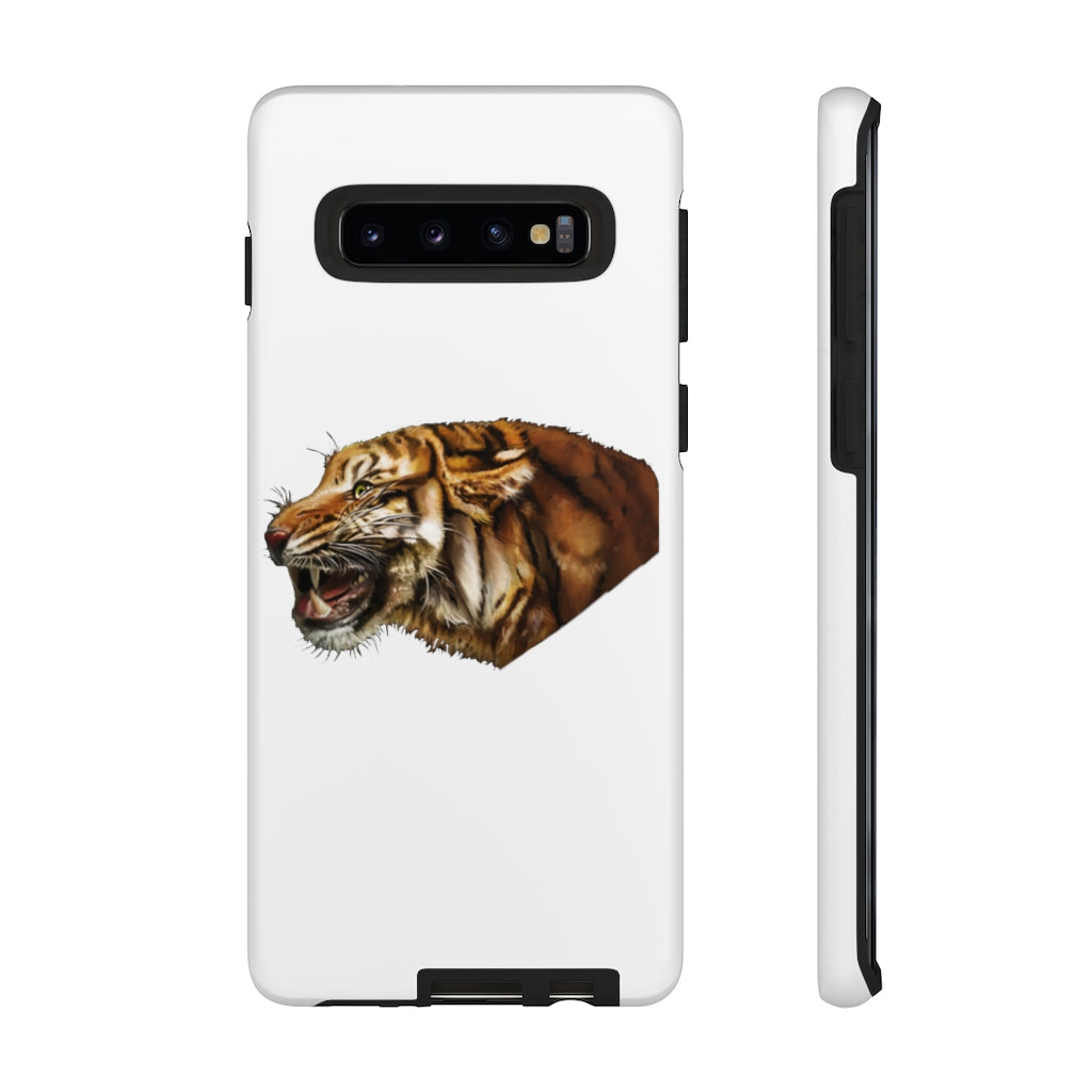 Tiger Tough Cases showcasing a dual-layer design with vibrant photographic prints, providing stylish protection for smartphones.