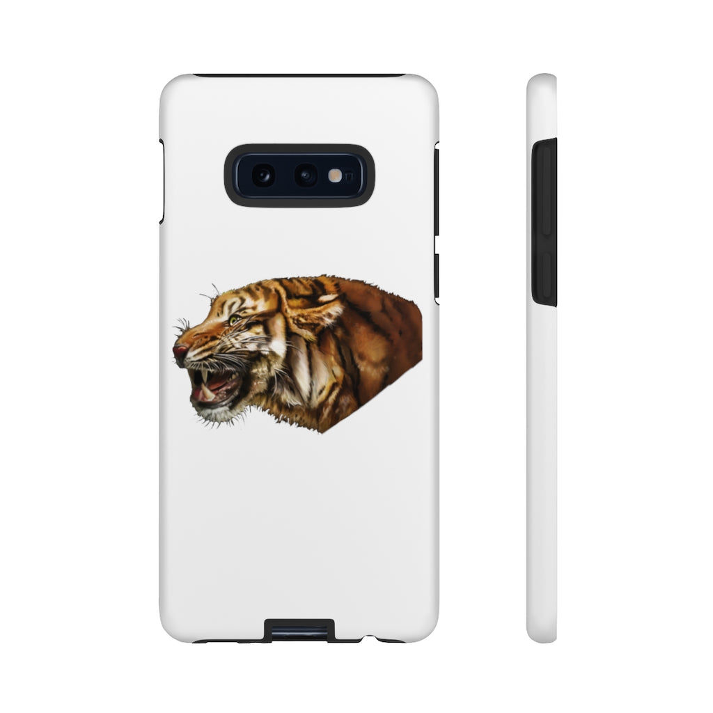 Tiger Tough Cases showcasing a dual-layer design with vibrant photographic prints, providing stylish protection for smartphones.