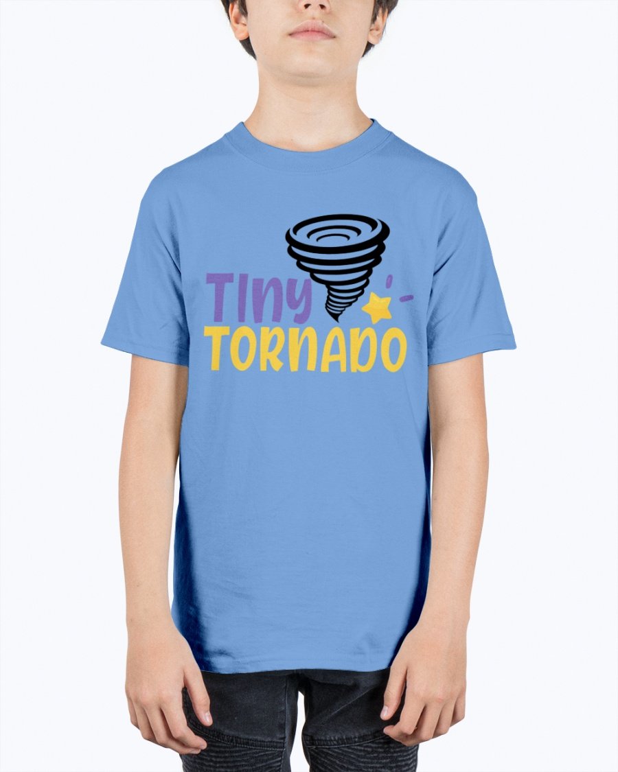 Tiny tornado America Youth Tee Unisex in vibrant colors, showcasing a classic fit and soft cotton fabric.