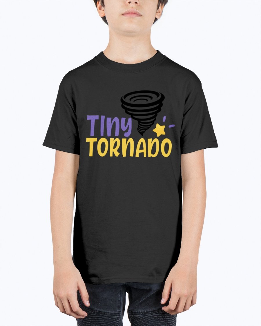 Tiny tornado America Youth Tee Unisex in vibrant colors, showcasing a classic fit and soft cotton fabric.