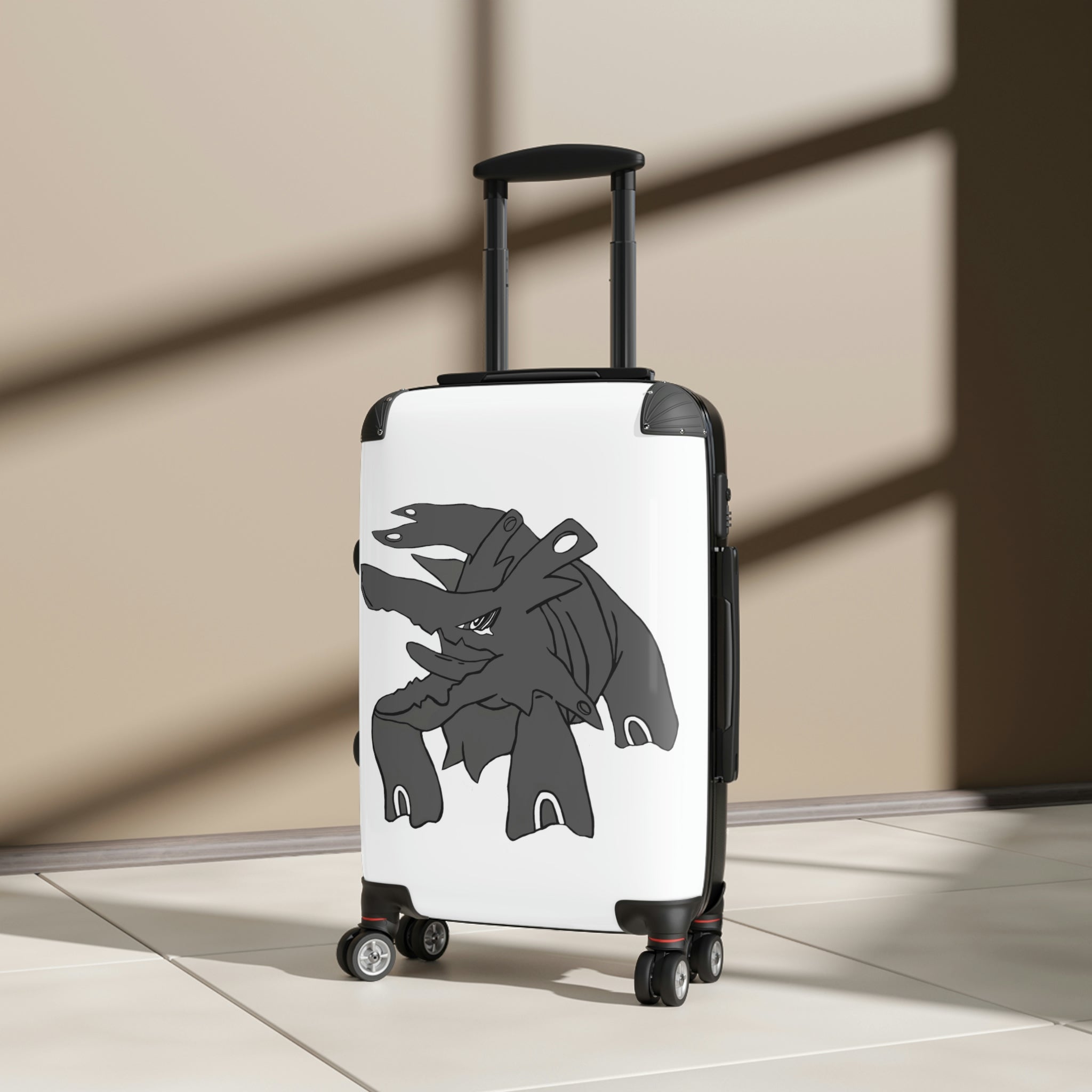 Titanica Cabin Suitcase featuring a personalized design, durable polycarbonate front, and adjustable handle, perfect for stylish travel.