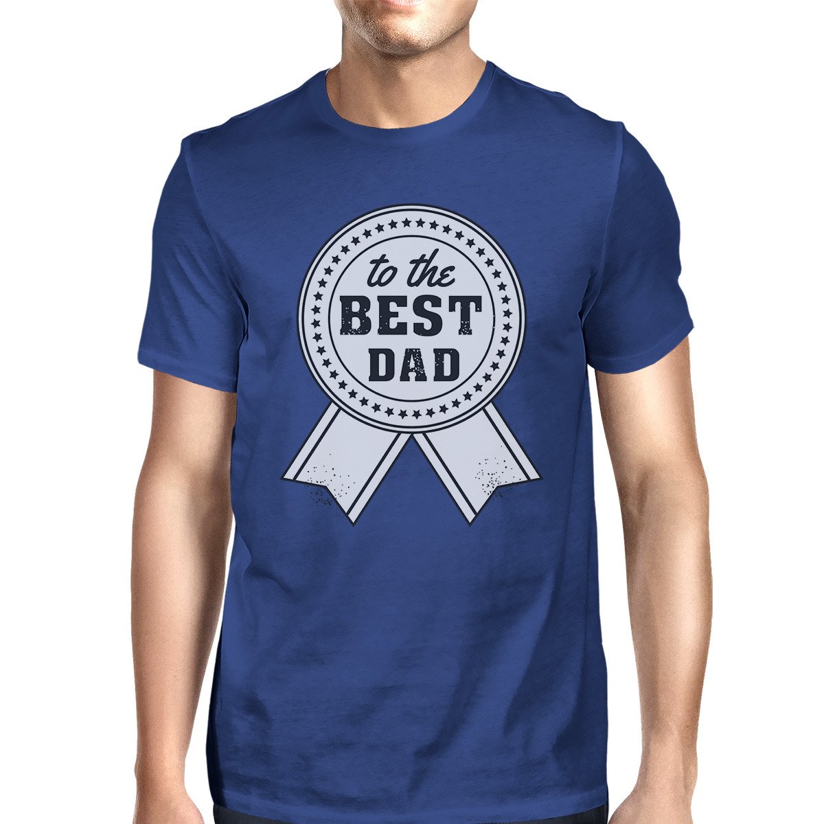 Men's blue graphic t-shirt featuring a unique design for Father's Day, made from 100% ring spun cotton for comfort.