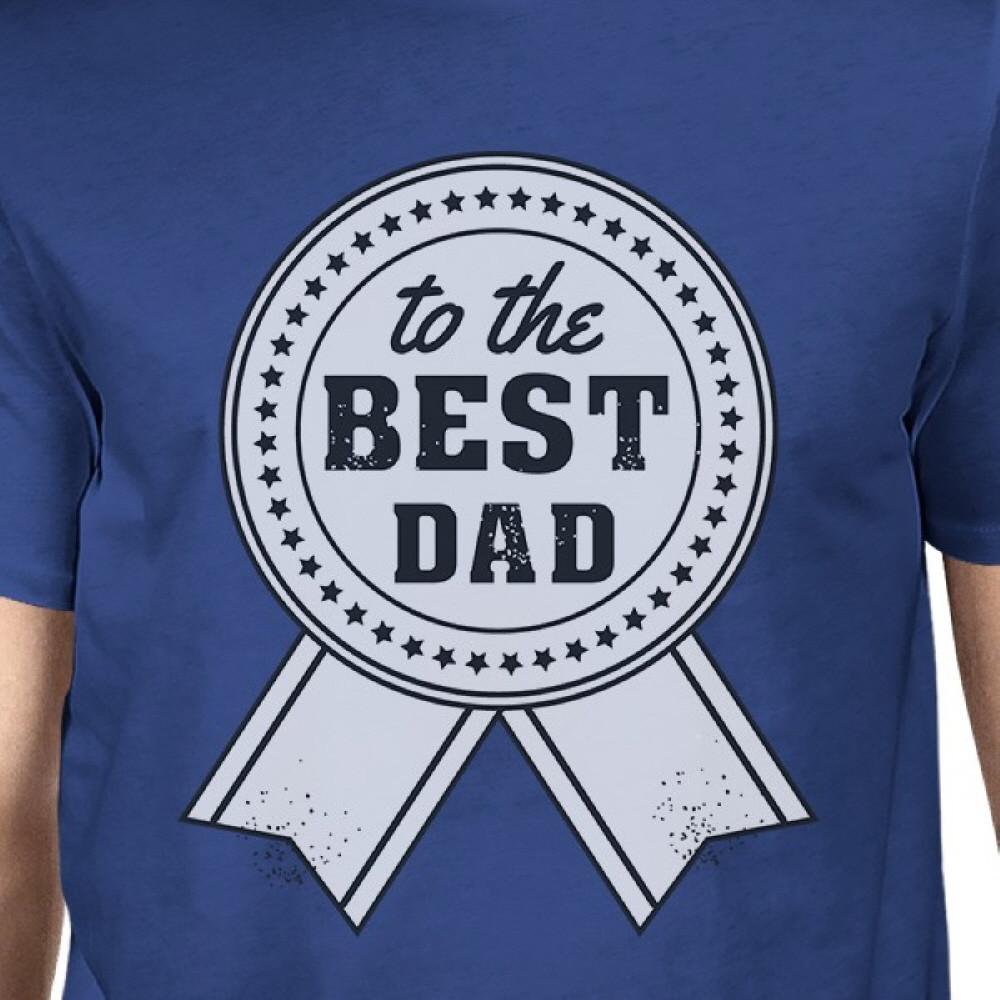 Men's blue graphic t-shirt featuring a unique design for Father's Day, made from 100% ring spun cotton for comfort.