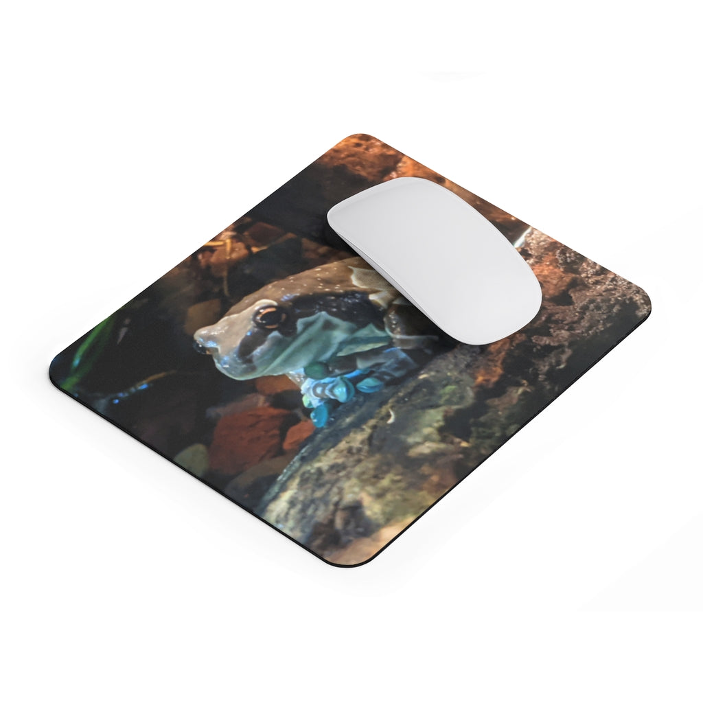 Toad Mouse Pad featuring a vibrant design, made of durable neoprene with a non-slip base, ideal for enhancing workspace aesthetics.