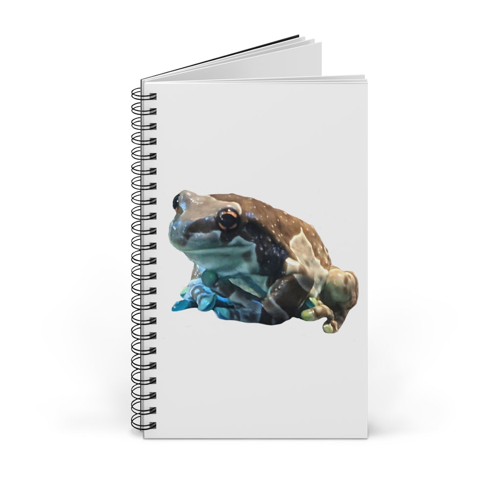 Toad Spiral Journal featuring a colorful front cover, showcasing various styles including blank, dot grid, lined, and task management layouts.