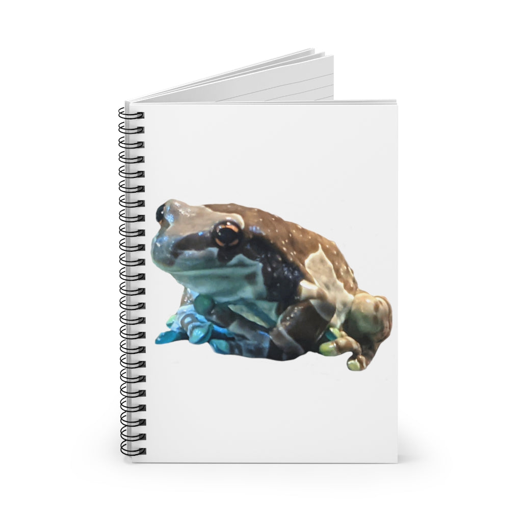 Toad Spiral Notebook featuring a colorful printed cover and ruled line pages, perfect for notes and lists.