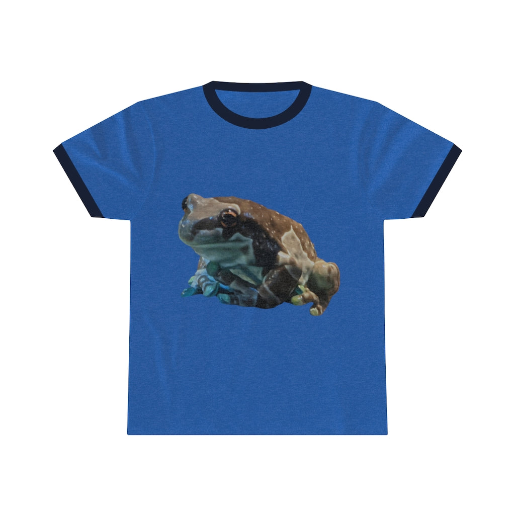 Toad Unisex Ringer Tee showcasing its stylish design and vibrant colors, perfect for summer wear.