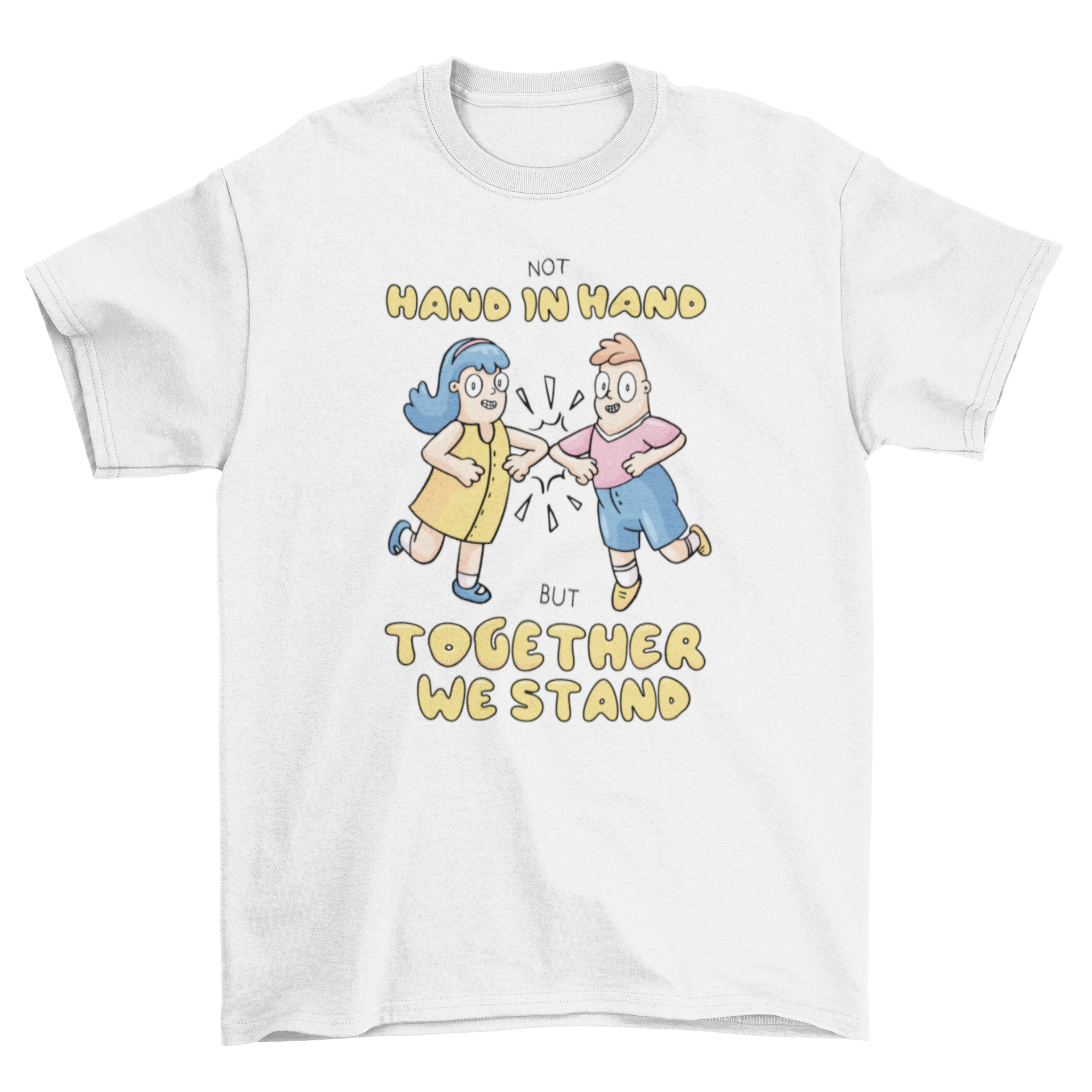 Together We Stand T-shirt featuring a quote about unity during the Coronavirus pandemic, designed for comfort and style.