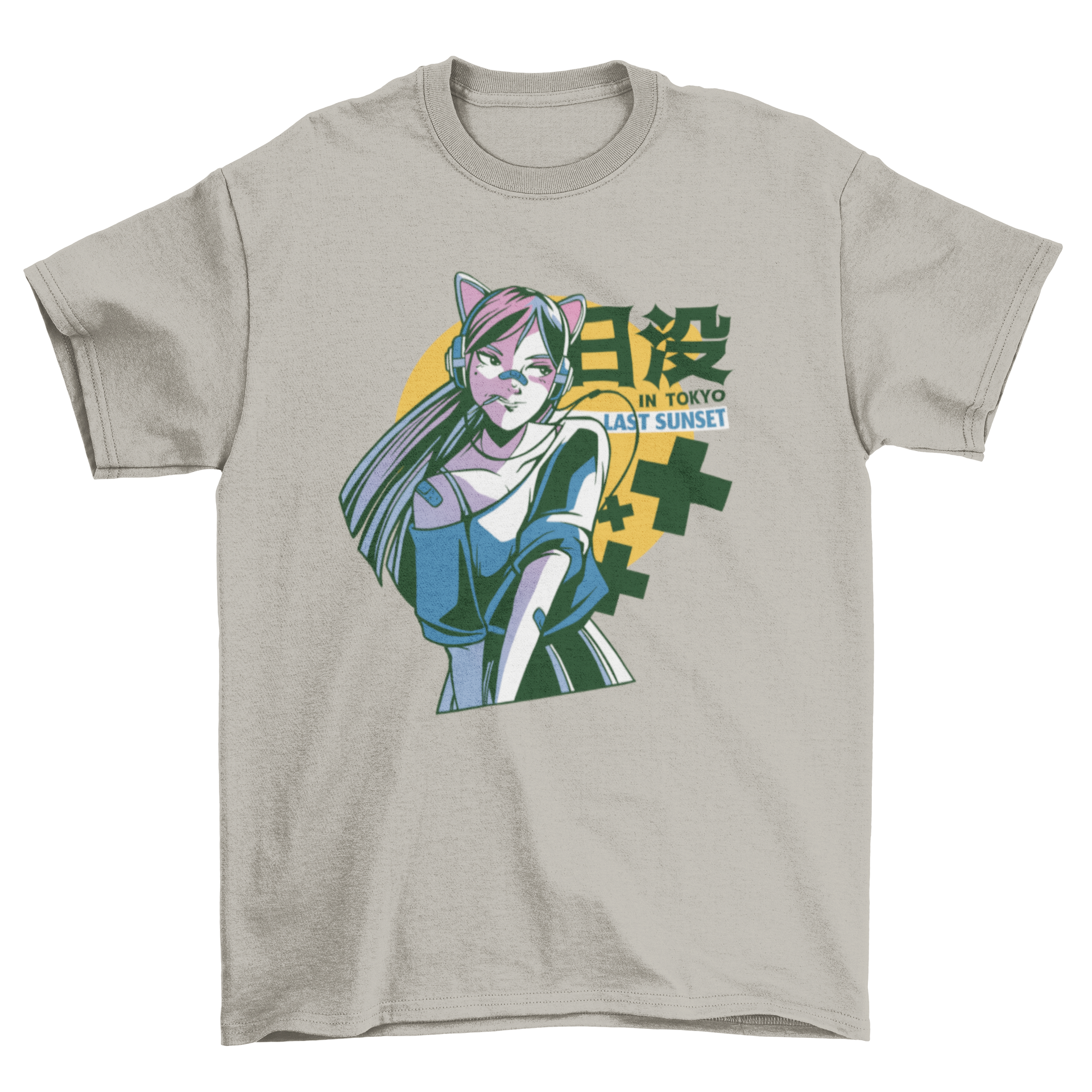 Tokyo anime girl t-shirt featuring a cute illustration of an anime girl, perfect for fans of Japanese pop culture.