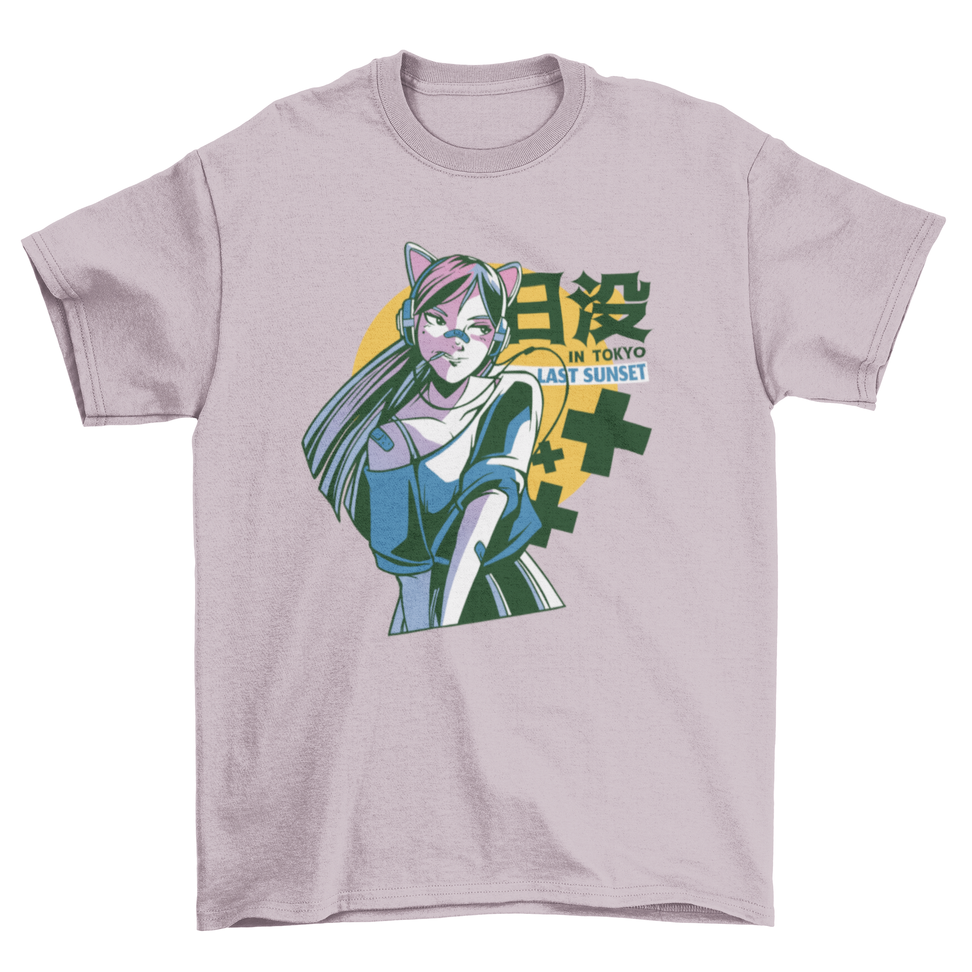 Tokyo anime girl t-shirt featuring a cute illustration of an anime girl, perfect for fans of Japanese pop culture.