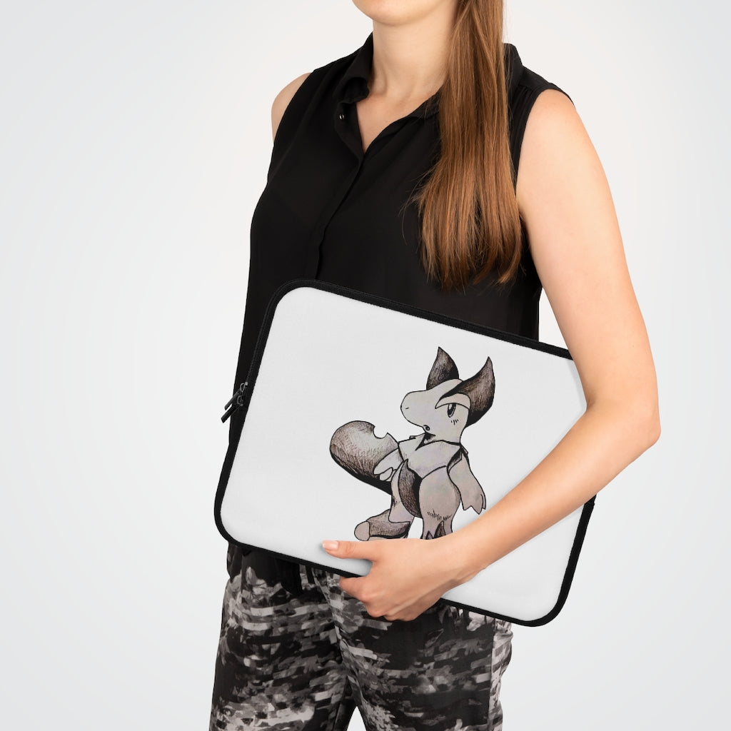 Tomas Laptop Sleeve featuring a customizable front and black polyester back, designed for protection and style.