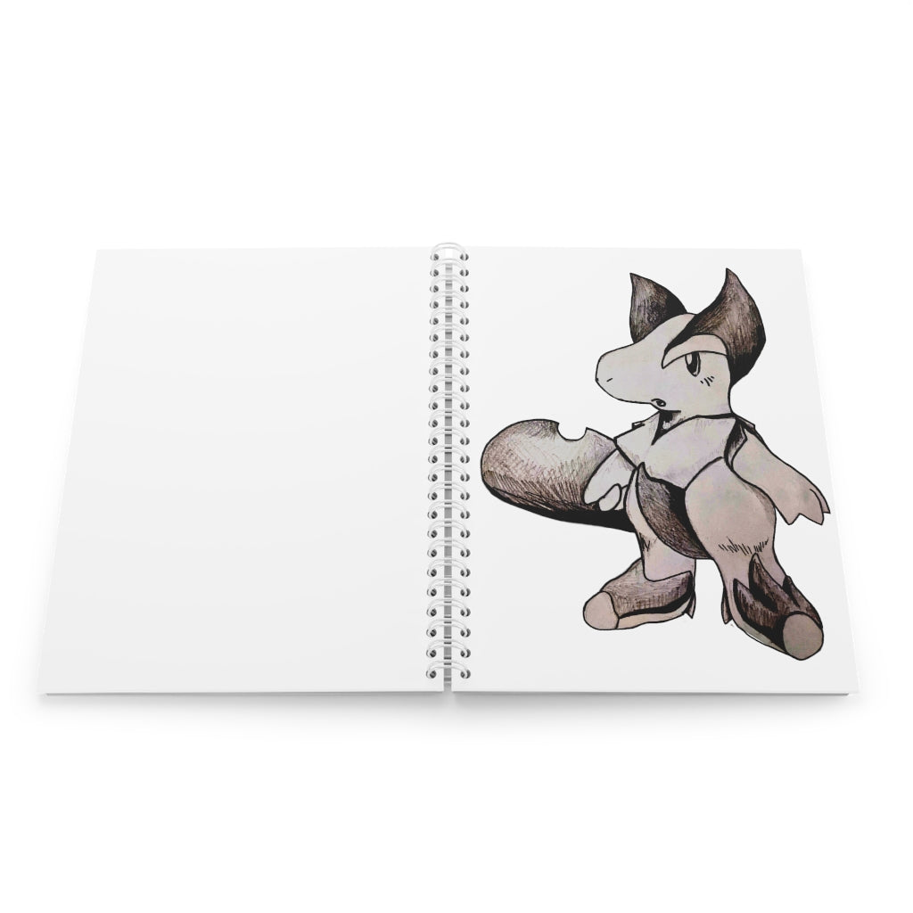 Tomas Spiral Notebook with customizable covers and wide-ruled pages, featuring a semi-gloss laminated finish.