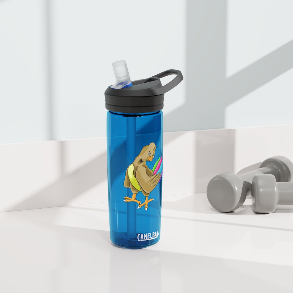 Toudan CamelBak Eddy® Water Bottle in 20oz and 25oz sizes, showcasing robust Tritan™ material and spill-proof biting valve.