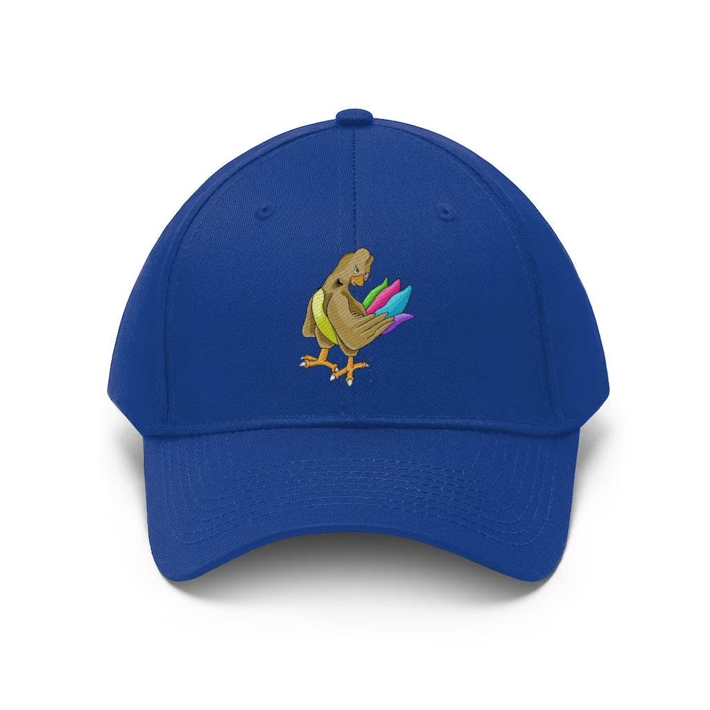 Toudan Unisex Twill Hat in solid color, showcasing its 6-panel design and adjustable Velcro closure, perfect for outdoor activities.