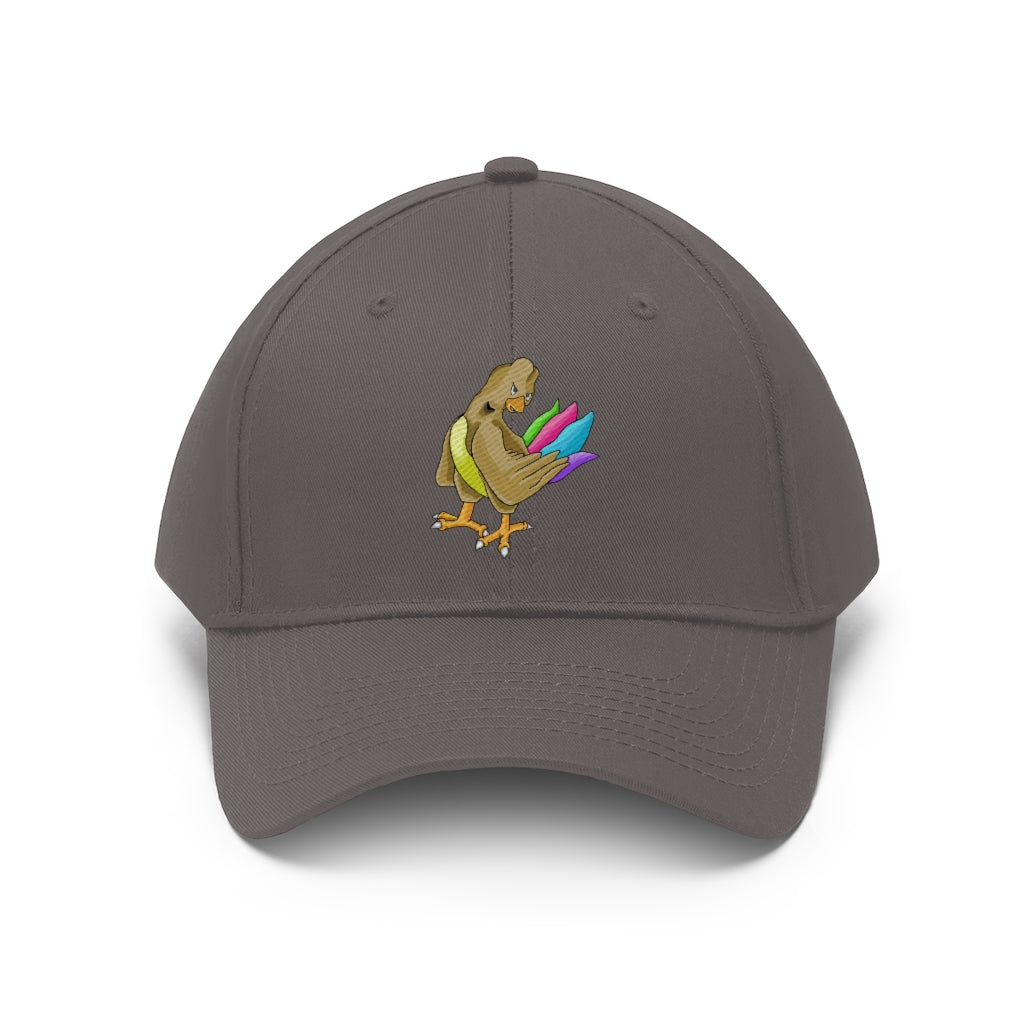 Toudan Unisex Twill Hat in solid color, showcasing its 6-panel design and adjustable Velcro closure, perfect for outdoor activities.