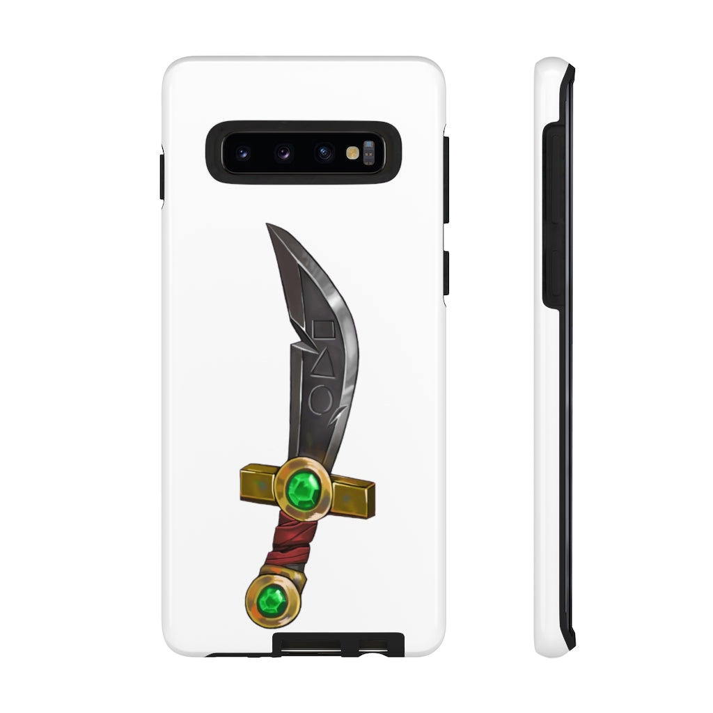 A stylish Tough Case for smartphones featuring a dual-layer design with impact-resistant polycarbonate and a soft TPU liner.