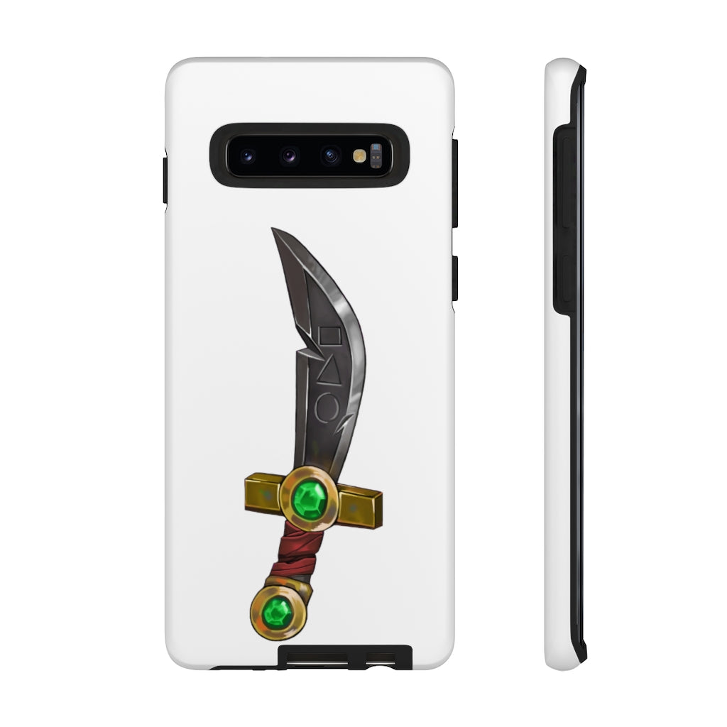 A stylish Tough Case for smartphones featuring a dual-layer design with impact-resistant polycarbonate and a soft TPU liner.