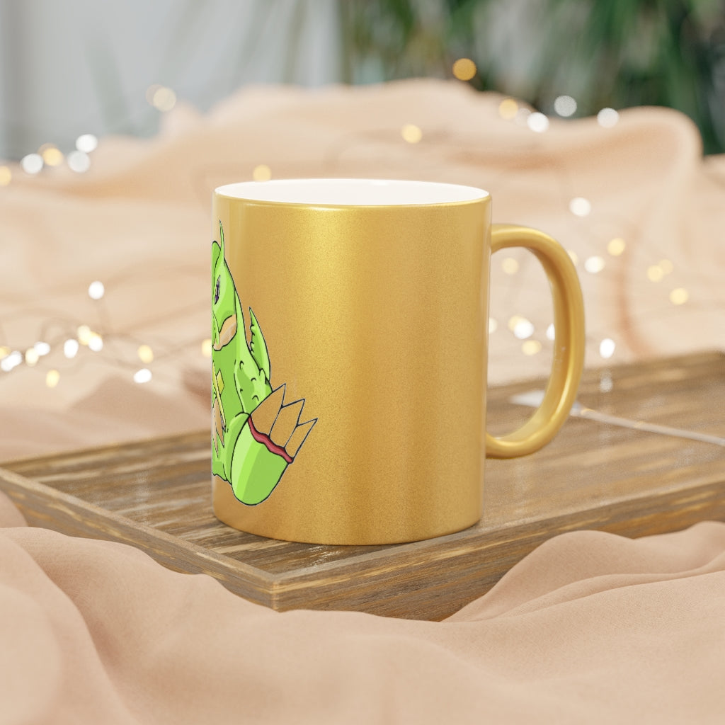 Toxcana Metallic Mug in Silver and Gold with customizable design options.